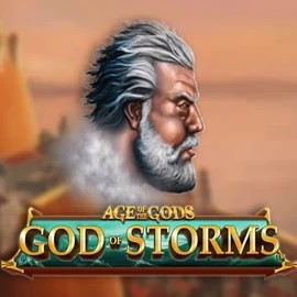 Age Of The Gods: God of Storms slot logo by Playtech at X3bet casino