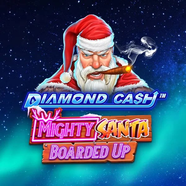 Diamond Cash Mighty Santa Boarded Up by Greentube, showcased at x3bett.com – game logo