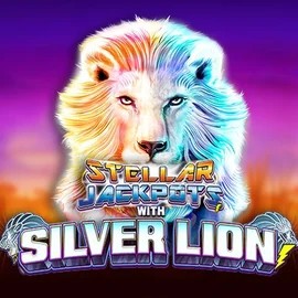 Official Jackpots logo: Stellar Jackpots with Silver Lion by Lightning Box Game at X3bet casino